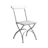 Chaise Brasserie, Chêne laqué blanc-galvanisation à chaud