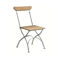 Chaise Brasserie, Teck-structure en acier avec galvanisation à chaud