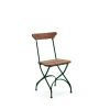 Chaise Classic No.2, Huile de acajou, support vert