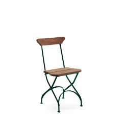 Chaise Classic No.2, Huile de acajou, support vert