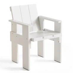 Chaise Crate Dining Chair, pin laqué, White
