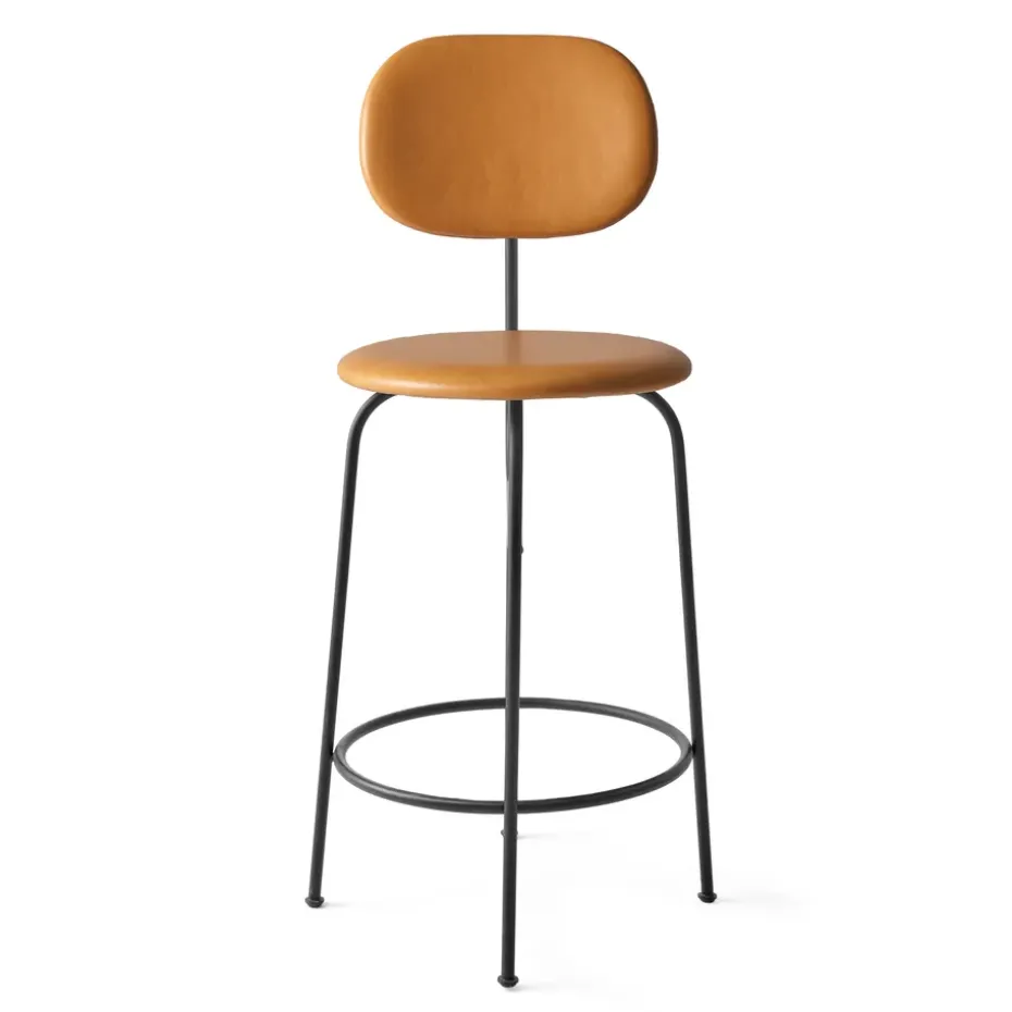 Chaise de bar Afteroom housse en cuir 63,5 cm, Dakar 0250