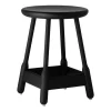 Chaise de bar Albert 50 cm, Chêne teinté noir