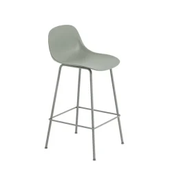 Chaise de bar Fiber Tube à dossier 65 cm, dusty green
