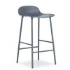Chaise de bar Form Chair pieds en métal, bleu