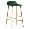 Chaise de bar Form pieds en laiton, Vert