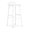 Chaise de bar Form pieds en métal 75 cm, blanc