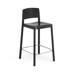 Chaise de bar Grace 63 cm, Frêne émaillé noir