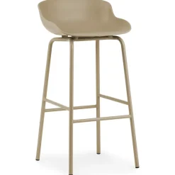Chaise de bar Hyg pieds en métal 75 cm, Sand