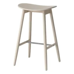 Chaise de bar Icha 65 cm, Chêne huilé blanc
