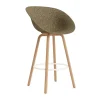 Chaise de bar Mat Bar Chair 75 cm, Seaweed-beech-cream steel