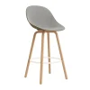 Chaise de bar Mat Bar Chair habillé sur le devant 75 cm, Remix 133-seaweed-beech-cream steel