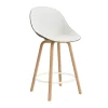 Chaise de bar Mat Bar Chair habillée sur le devant 65 cm, Hallingdal 110-seaweed-beech-cream steel