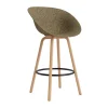 Chaise de bar Mat Bar Chair 75 cm, Seaweed-hêtre-acier noir