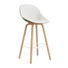 Chaise de bar Mat Bar Chair habillé sur le devant 75 cm, Hallingdal 110-seaweed-beech-cream steel