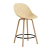 Chaise de bar Mat Bar Chair 65 cm, Hemp-hêtre-acier noir