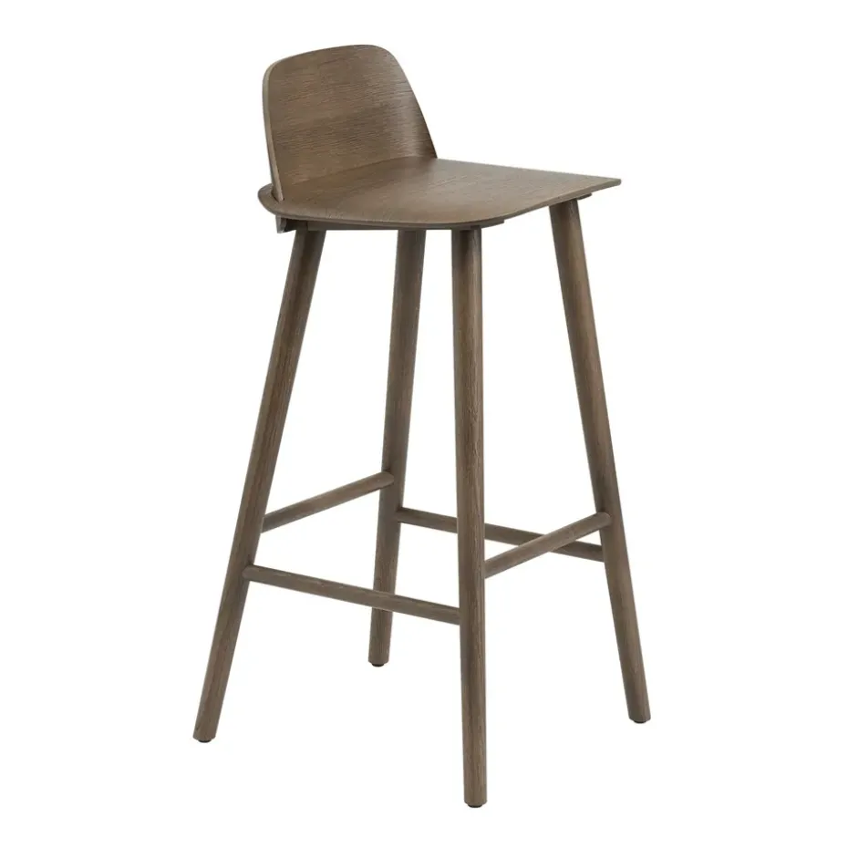 Chaise de bar Nerd 75 cm, Brun foncé tacheté