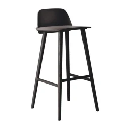 Chaise de bar Nerd 75 cm, noir