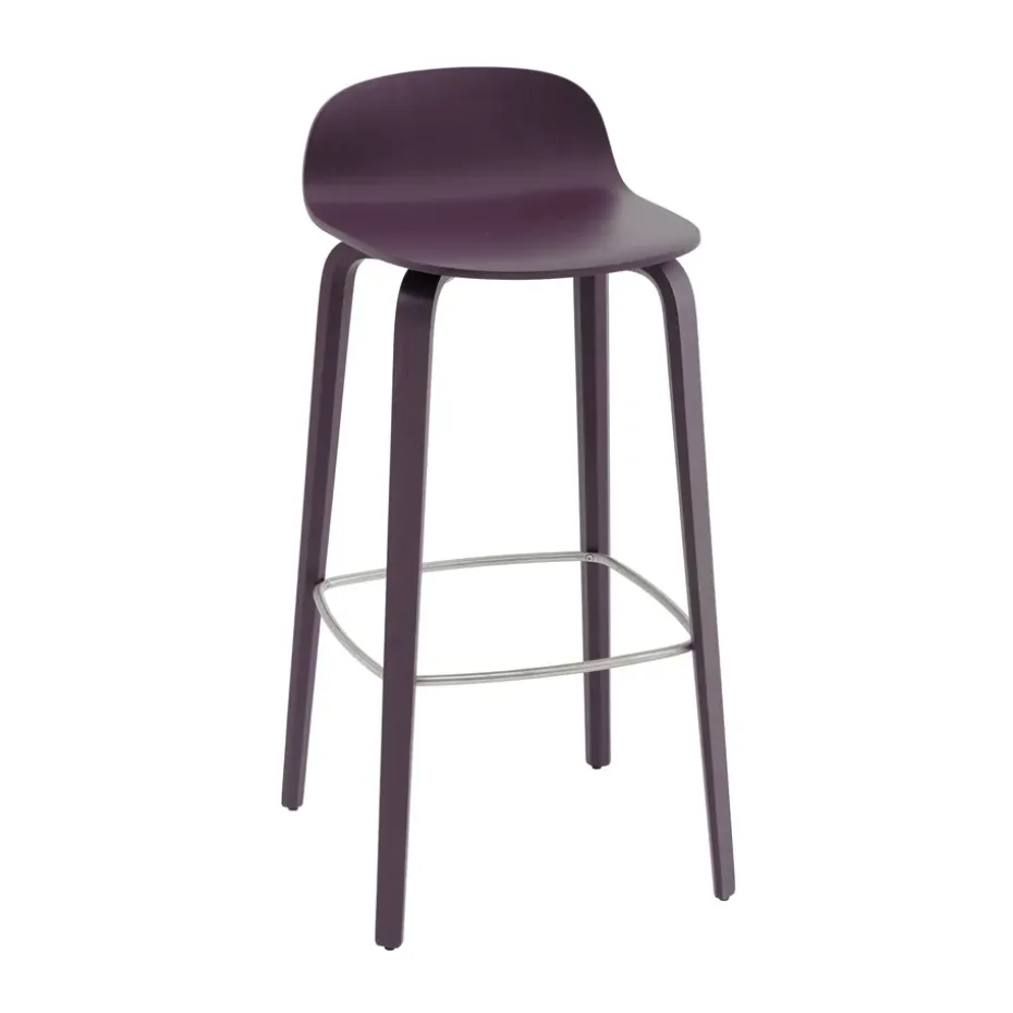 Chaise de bar Visu 75 cm, Dark plum
