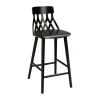 Chaise de bar Y5 74 cm, Frêne lasuré noir