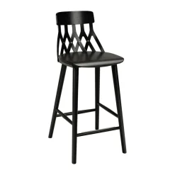 Chaise de bar Y5 74 cm, Frêne lasuré noir