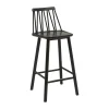 Chaise de bar ZigZag 63 cm, Lasuré noir