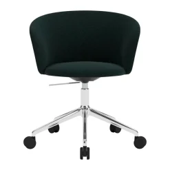 Chaise de bureau Kendo Swivel à 5 roulettes, Pine-polished aluminium