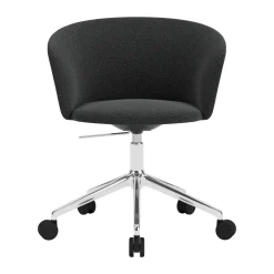 Chaise de bureau Kendo Swivel à 5 roulettes, Graphite-polished aluminium