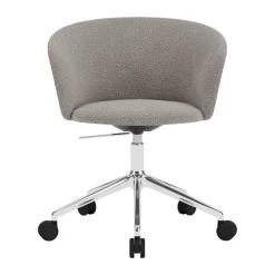 Chaise de bureau Kendo Swivel à 5 roulettes, Porcelain-polished aluminium