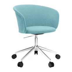 Chaise de bureau Kendo Swivel à 5 roulettes, Icicle-polished aluminium
