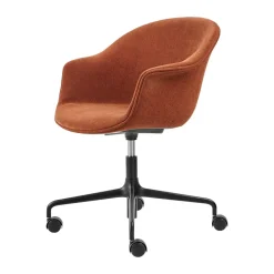 Chaise de bureau rembourée Bat Meeting Chair, Belsuede special dedar 133-supports noirs
