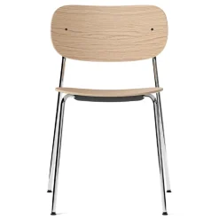 Chaise de table à manger Co pieds chromés, Chêne