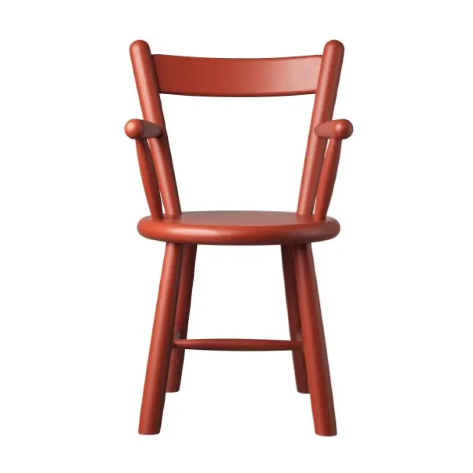 Chaise d'enfant P9, Beech red painted