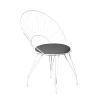 Chaise Desirée, Noir/marron, structure blanche