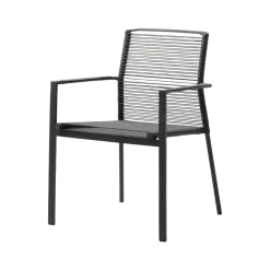 Chaise Edge avec accoudoirs, Anthracite