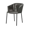 Chaise empilable Moments, Dark grey, Cane-Line soft rope