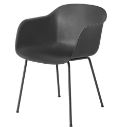 Chaise Fiber Chair avec accoudoirs, noir