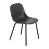 Chaise Fiber Outdoor avec pieds en acier, Anthracite black