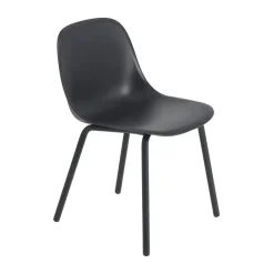 Chaise Fiber Outdoor avec pieds en acier, Anthracite black