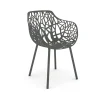 Chaise Forest, metallic grey
