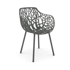 Chaise Forest, metallic grey