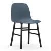 Chaise Form pieds noirs, Bleu