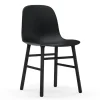 Chaise Form pieds noirs, Noir