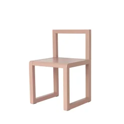 Chaise haute Little Architect, rose, placage de hêtre