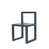 Chaise haute Little Architect, dark blue, placage de hêtre