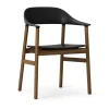 Chaise Herit chêne fumé, Noir
