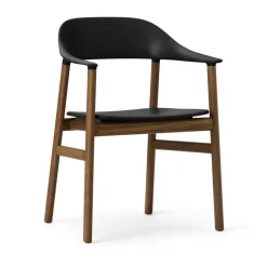 Chaise Herit chêne fumé, Noir