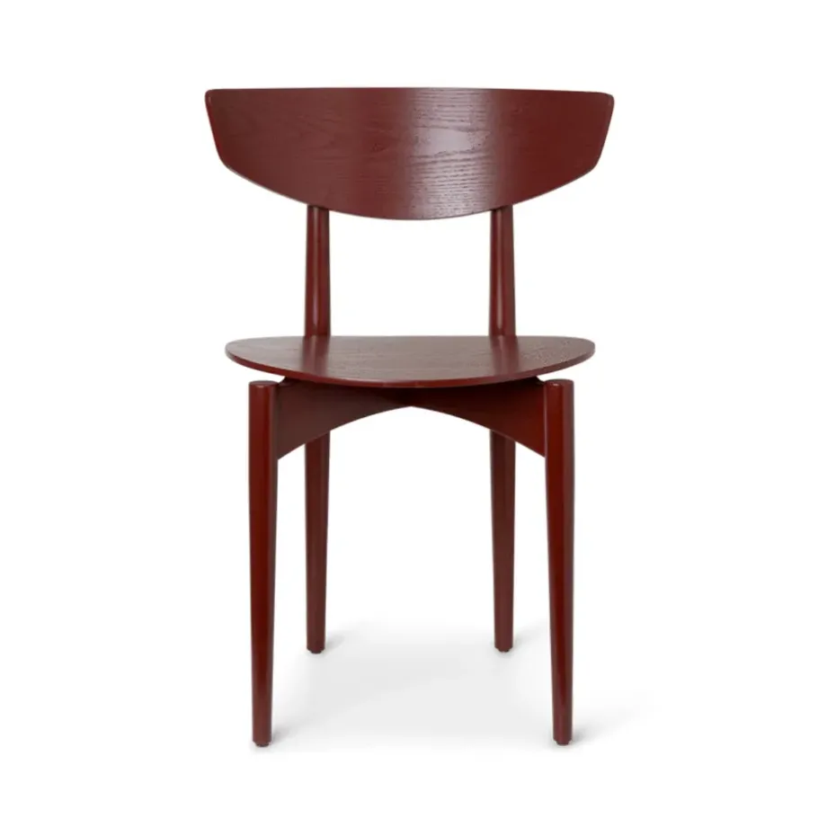 Chaise Herman, red brown, pieds en frêne rouge-marron