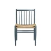 Chaise J80, Beech blue grey painted-nature