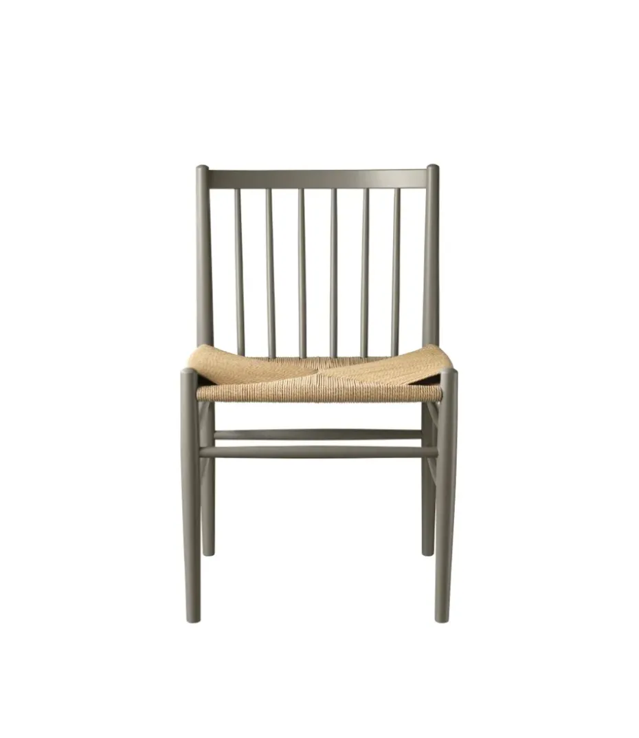 Chaise J80, Beech moss grey painted-nature